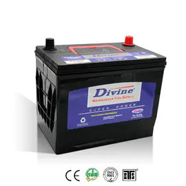 Divine fournisseur et fabricant de batterie de voiture 80D26R / L 12V70AH