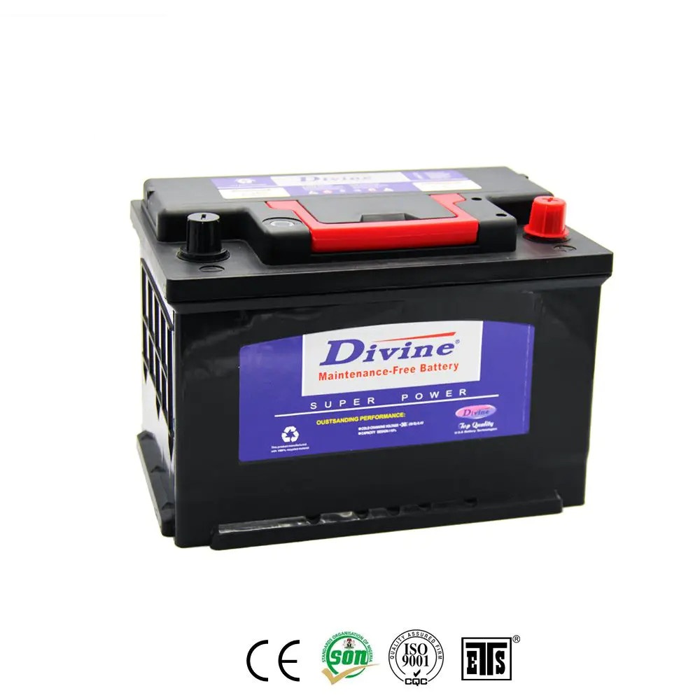 Divine car battery supplier and manufacturer MF57531 12V75AH
