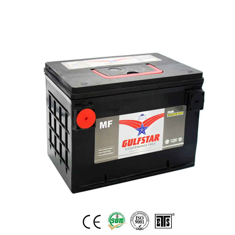 Gulfstar car battery supplier and manufacturer MF 78-5Y/78-60 12V60AH