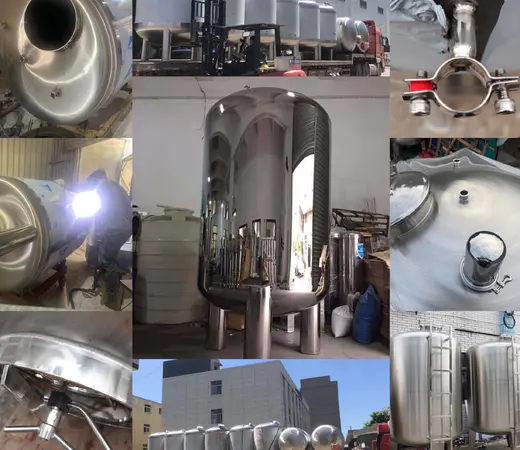 Industrial Customized 10000 Gallon Stainless Steel Water Storage Tank Pressure vessel