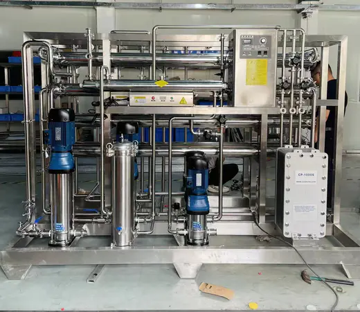 Equips de tractament d'osmosi inversa de doble etapa STARK 1.5T Sistema d'aigua purificada EDI