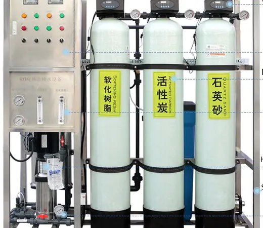 500L / H Ro Sistemes RO Tractament d'aigua pura Filtració Purificació Osmosi inversa Fabricants de sistemes d'osmosi