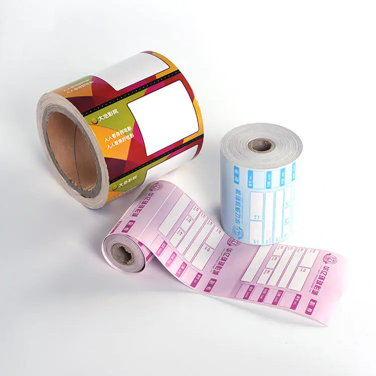 Low Price Custom Design Waterproof Thermal Paper Roll Movie Ticket