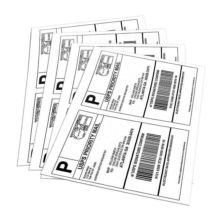 Wholesale label stickers 2-up address labels sticker paper A4 amazon address labels