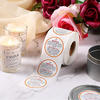 High quality candle sticker label manufacturers round self-adhesive warning stickers