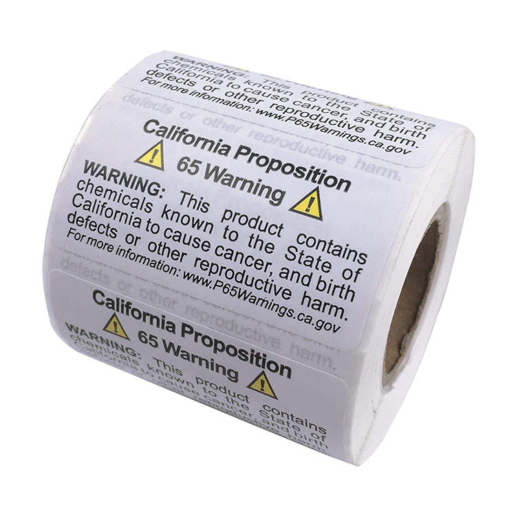 Custom printing manufacturer of adhesive label warning stickers