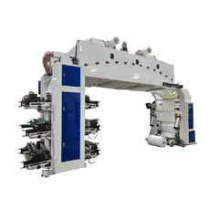 Máquina de impresión flexográfica de alta velocidad de 6 colores