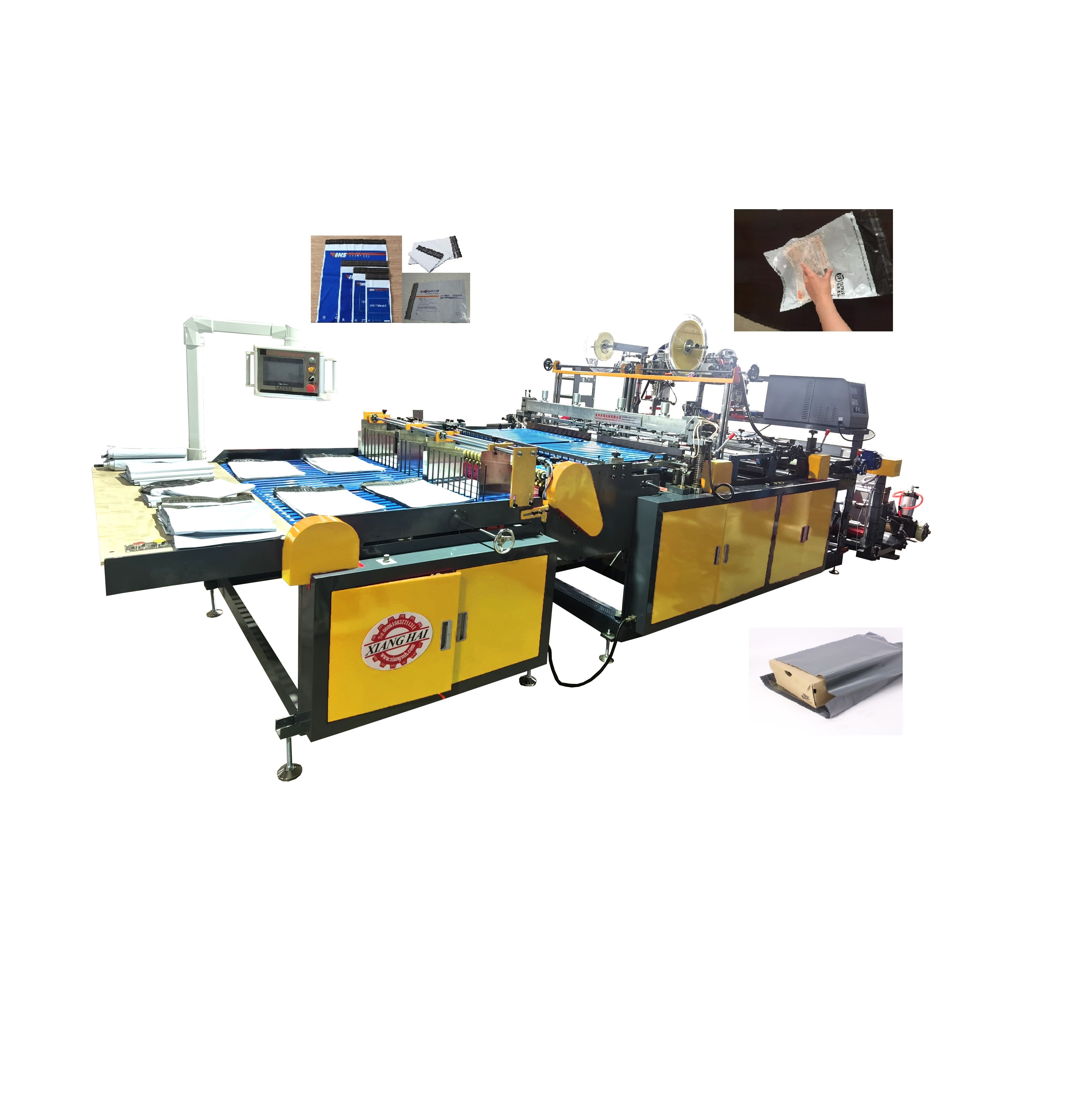 Courier Bag Making Machine with Hot Melt Glue 