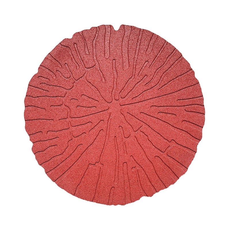 Garden round rubber tile