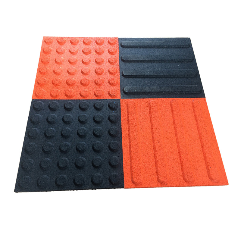 Tactile rubber tile