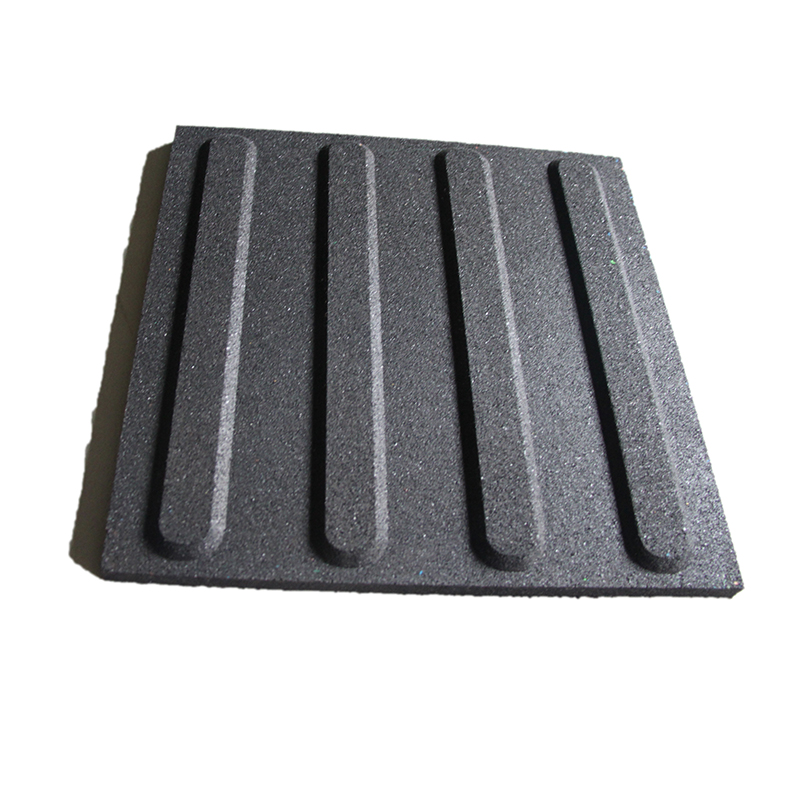 Black tactile rubber tile