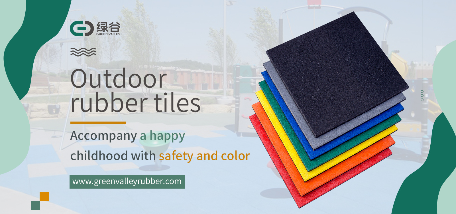 Green Valley Playground Rubber Mats