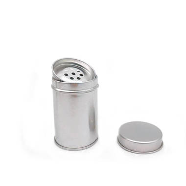 Boîtes de conserve d’épices en métal avec trous / composant en plastique