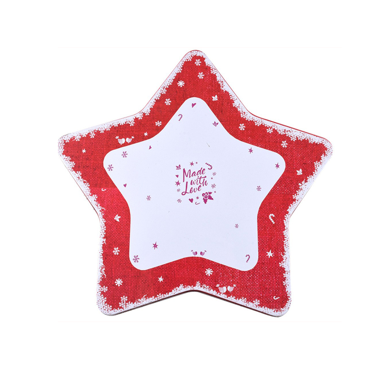 Star-shaped food grade tin package 