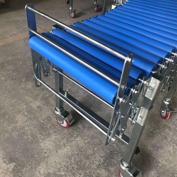 Gravity Accordion Conveyor with PP blue roller