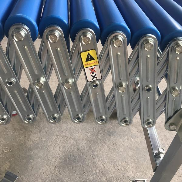 Gravity Accordion Conveyor with PP blue roller