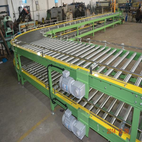 Automatic Roller Conveyor Poly V Belt drive Roller type