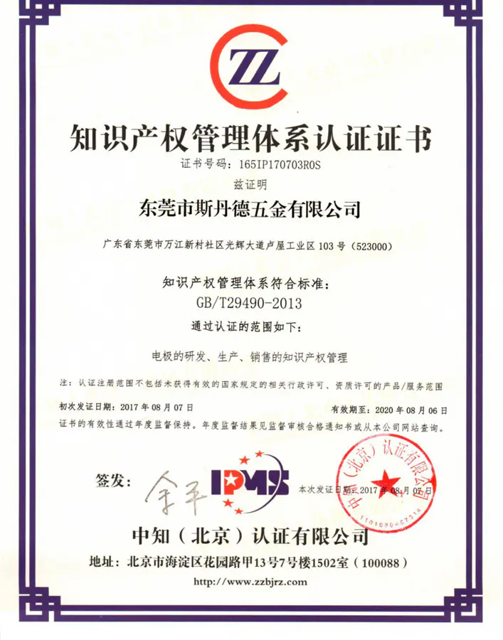 STD-Intellectual Property Certification