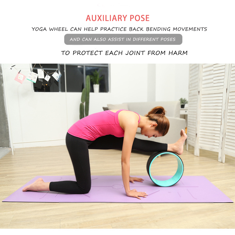 Customize TPE+ABS Yoga Wheel 33cm Fitness Backbend Roller Dharma Strong Waterproof Exercise wheel