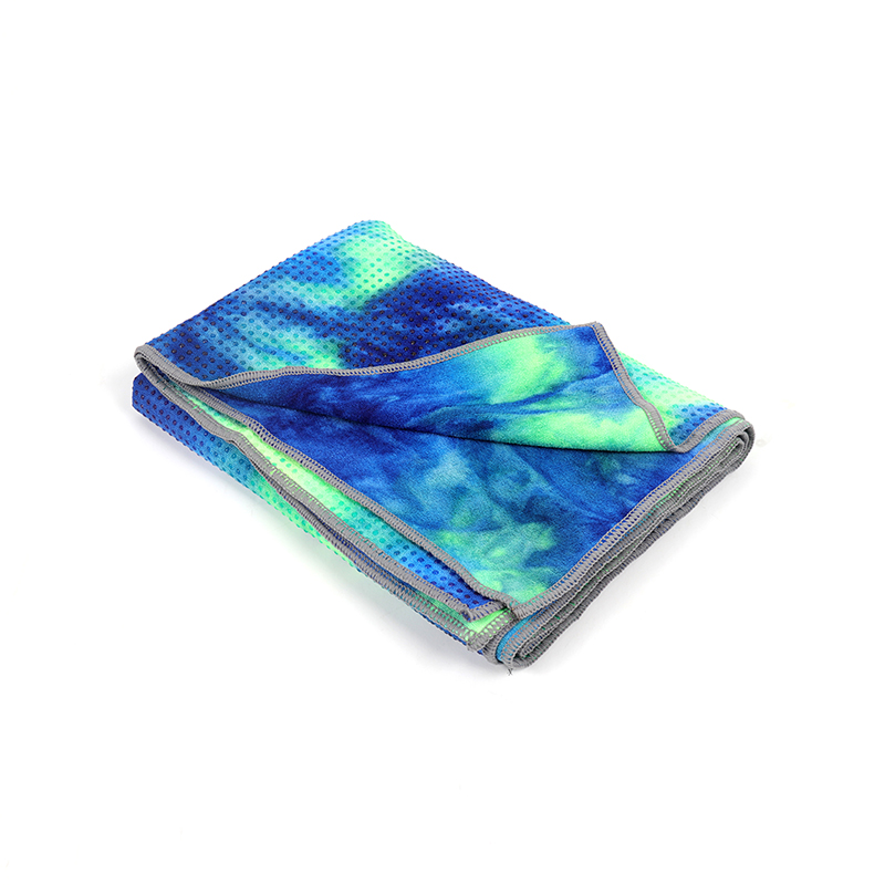 Non Slip Hot Yoga Towel Microfiber Wholesale Eco Friendly Anti Slip Custom Tie-dyed Yoga mat Towel Super Soft, Sweat Absorbent, Ideal for Hot Yoga, Pilates and Workout.