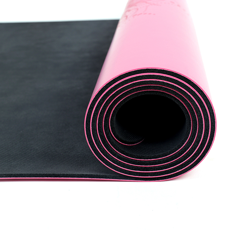 PU Natural Rubber Workout Exercise Mat Portable Double-Sided Non-Slip Premium Rubber Yoga Mat for Home Pilates Floor Exercises 