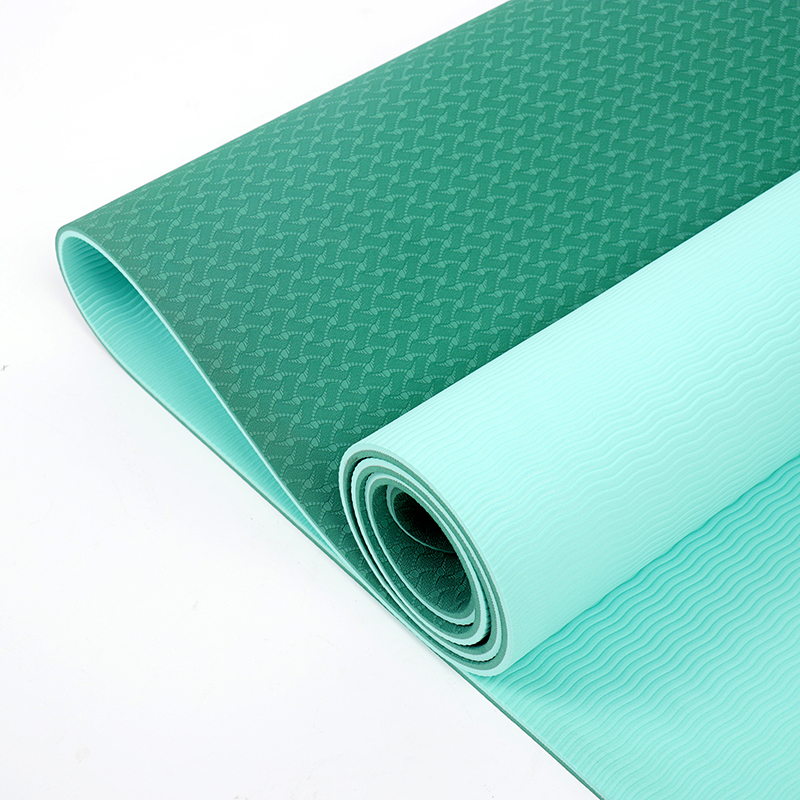 Eco Friendly Custom Logo Double Layer Wholesale 6mm TPE Yoga Mat Non Slip Yoga Mat Perfect for Yoga, Pilates and Fitness