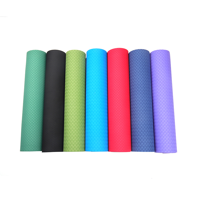 6mm Thick Double Color Anti-Slip TPE Yoga Mat - HAJEX Fitness