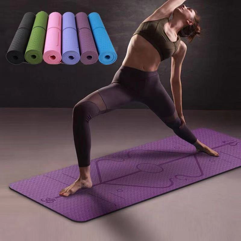 Wholesale Yoga Mat Thick 1/3'' (8mm ) Fitness Exercise Mats Eco Friendly Non Slip TPE Yoga Mat High Density for Home Yoga,Workout,Pilates