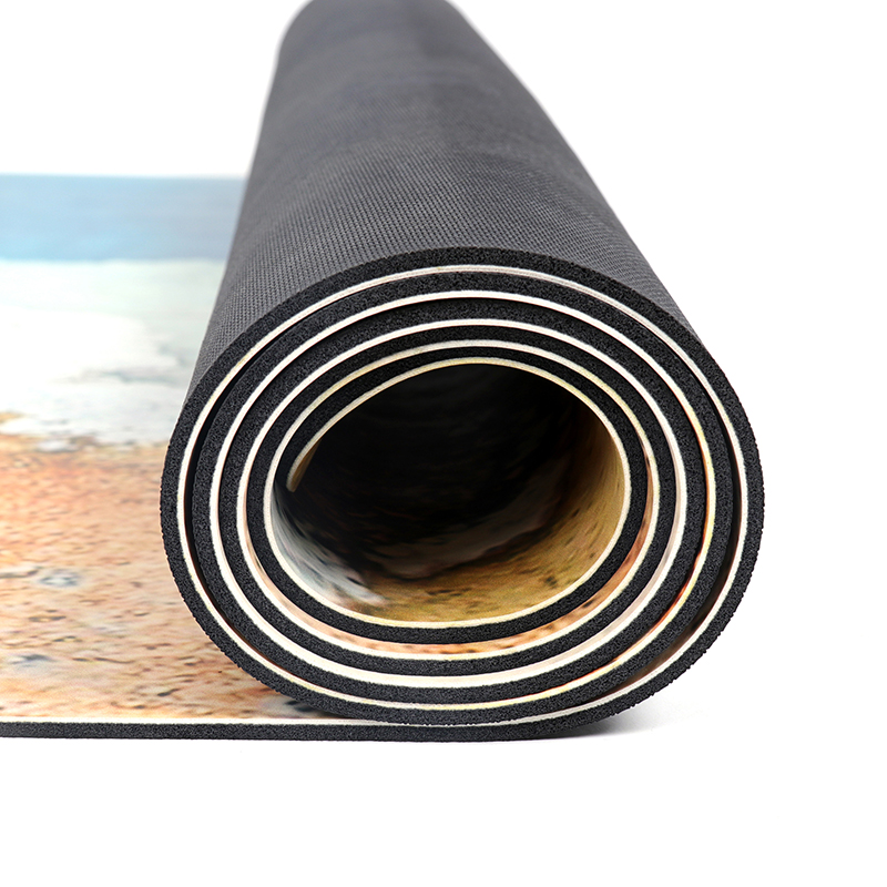 New Printing Rubber Yoga Mat Wholesale Custom Logo Pattern Non Slip Work Out  Eco Friendly Fitness Exercise Natural PU Rubber Yoga Mat 