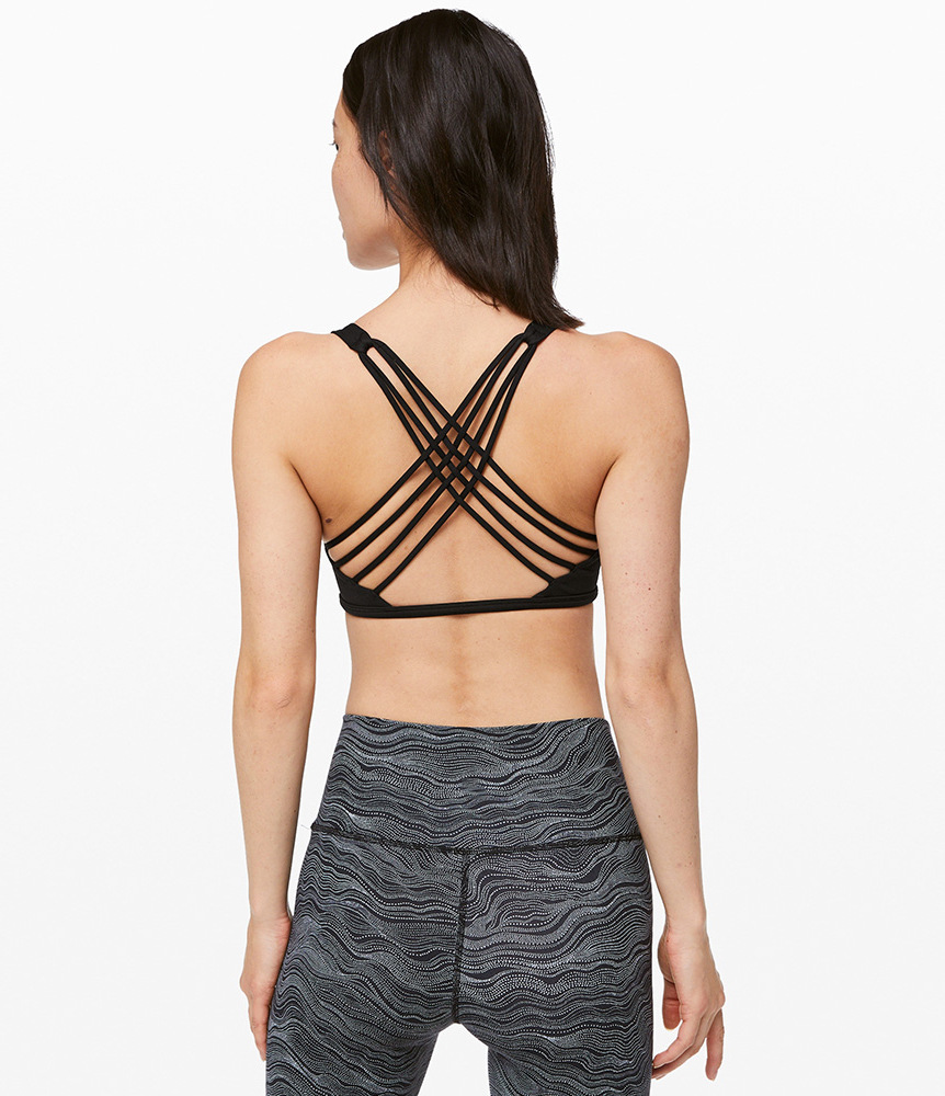 FANYAZU瑜伽文胸女式系带运动文胸-背部交叉性感无线软垫瑜伽文胸