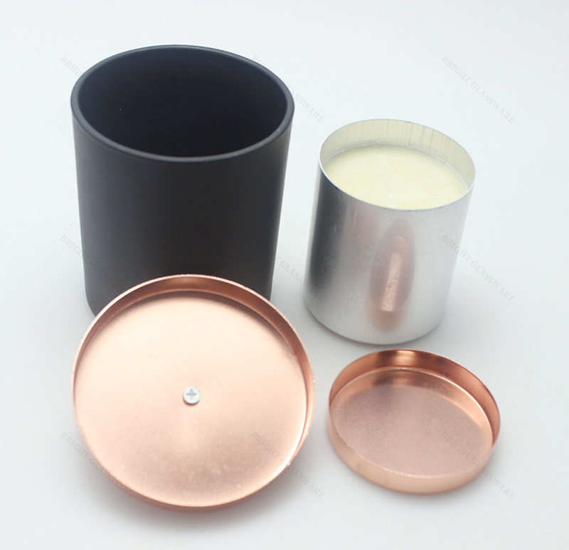 Rose gold zinc alloy lid for candle jar