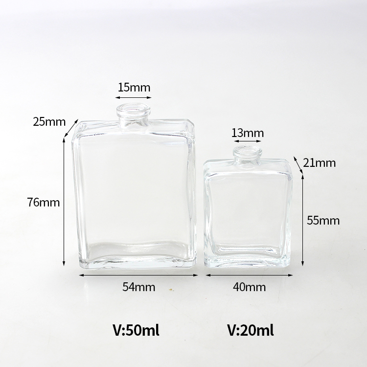 スキンケアのための透明なガラス香水瓶