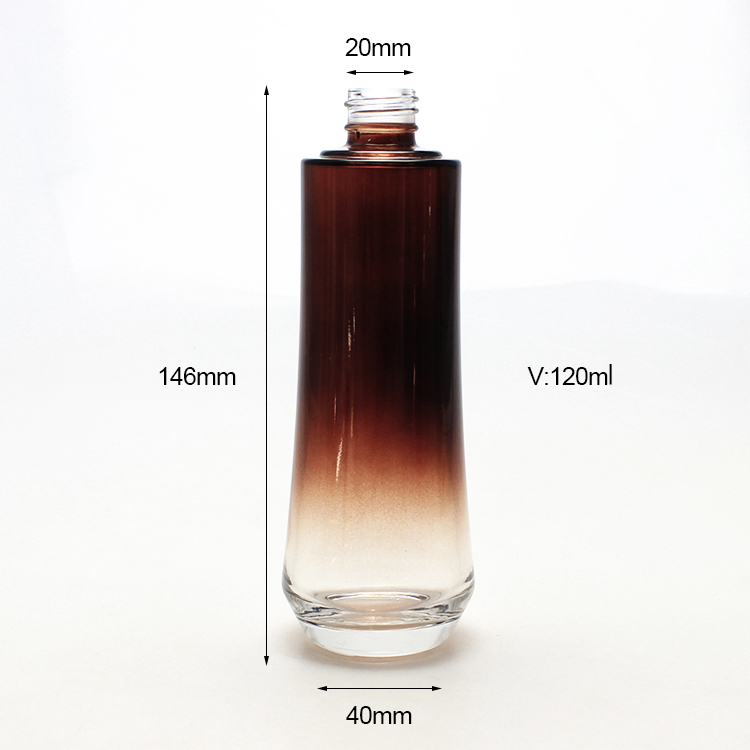 スキンケアのためのグラデーションレッドガラス香水瓶