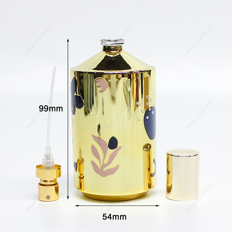 カスタムサイズのゴールドガラス香水瓶