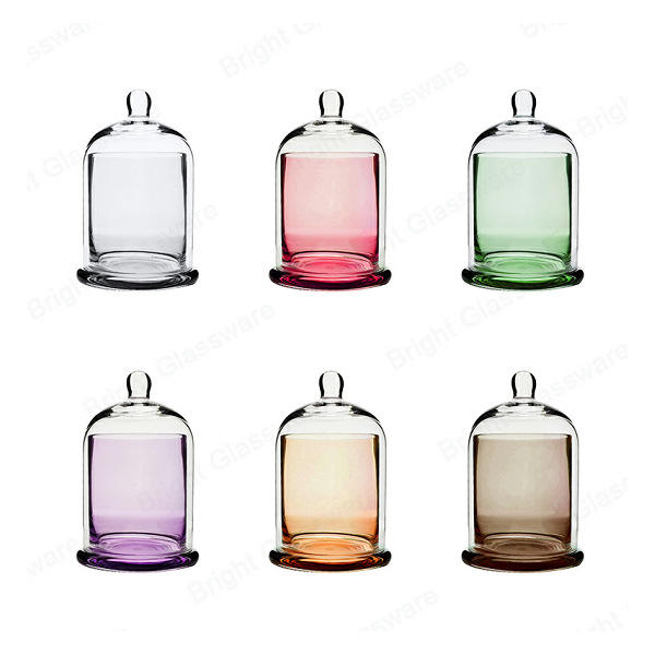 Glass Bell Dome With Glass Base | Candle Holder Dome