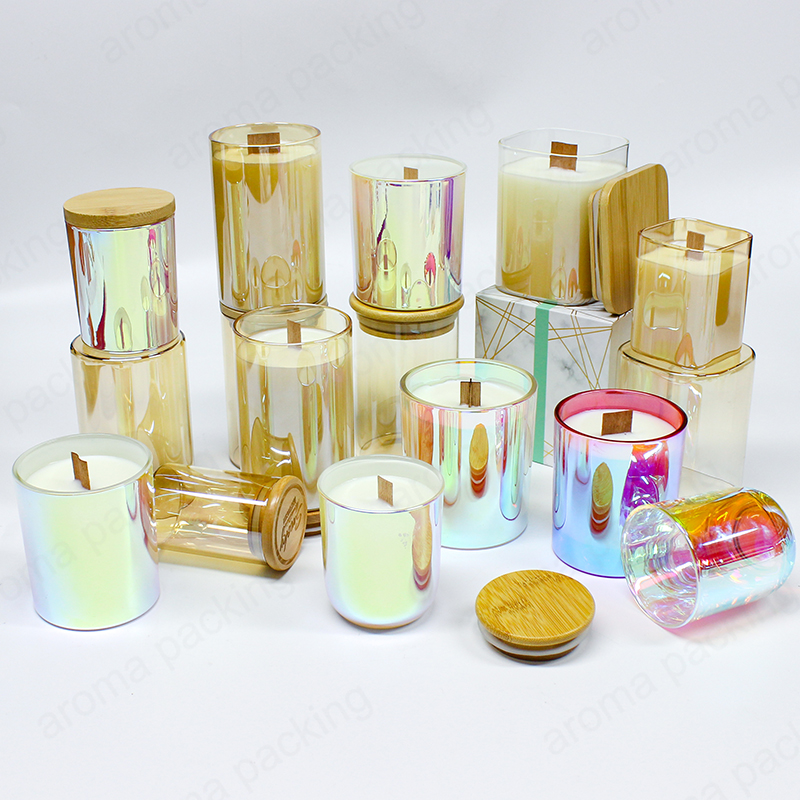 luxury 8 oz electroplated color candle