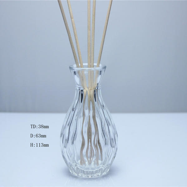 High Quality Round Bottom Clear Glass Diffuser Bottle With Custom Lid