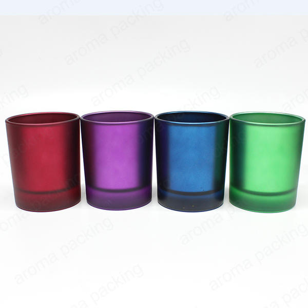 Wholesale Frosted Thick Bottom Matte Glass Candle Jar With Custom Lid For Candle
