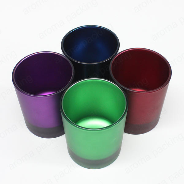 Wholesale Frosted Thick Bottom Matte Glass Candle Jar With Custom Lid For Candle