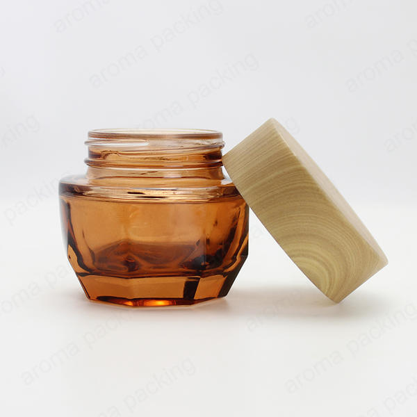 Wholesale White Purple Amber Clear Round Luxury Glass Cream Jar With Screw Lid