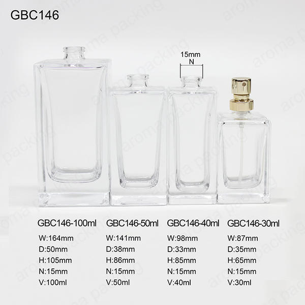 Wholesale Luxury Thick Bottom Square Glass Perfume Bottle With Custom Lid