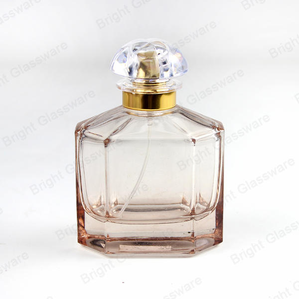 Factory Wholesale Luxury Heart square Round Custom Glass Perfume Bottle For Skincare