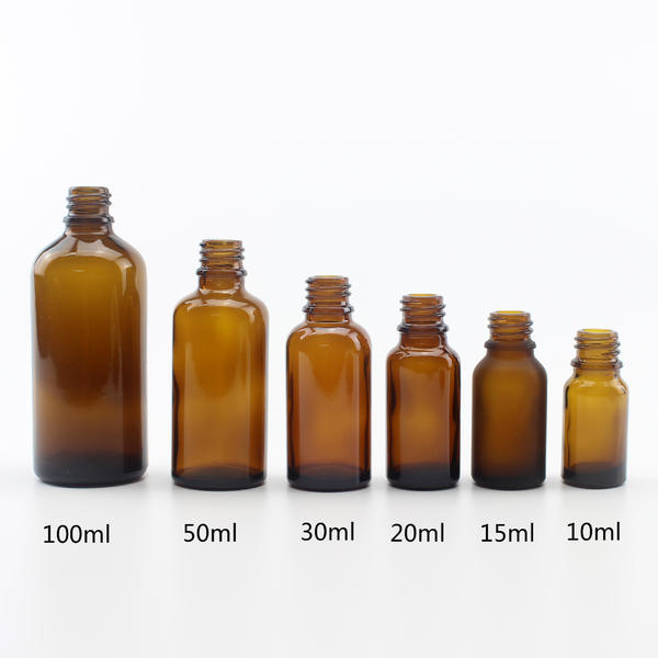 10ml 15ml Amber Glass Essential Oil Bottle With Dropper Cap For Personal Care