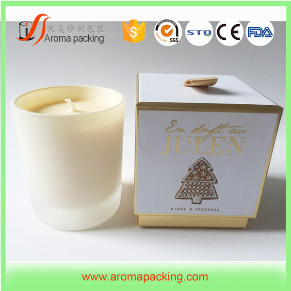 High Quality Square Christmas Candle Jar Box Packaging,Support Custom Logo,Size