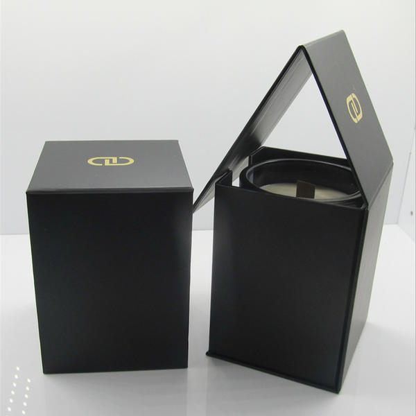 Luxury And Elegant Black Candle Jar Box Packaging For Gifts,Spport Customization