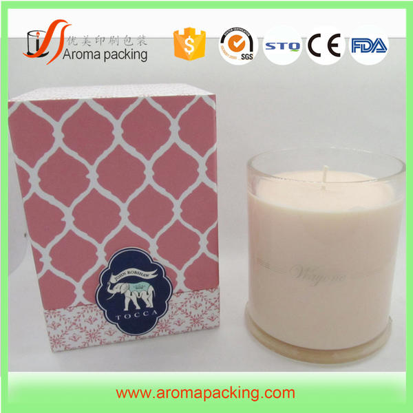 Factory Made,Custom Logo White Pink Blue Candle Jar Box Packaging