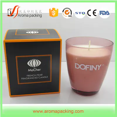 High Quality Black PInk Green Empty Kraft Candle Jar Box Packaging With Pattern