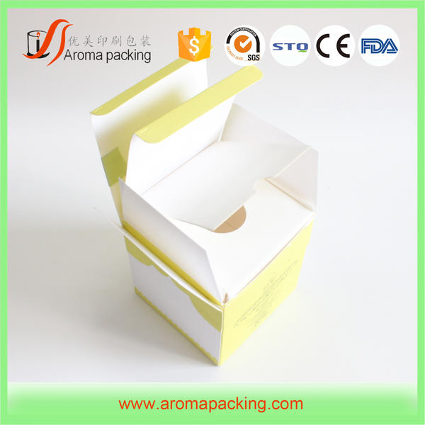 Hot Sale Luxury Cube Yellow GIft Candle Box With Lid For Christmas