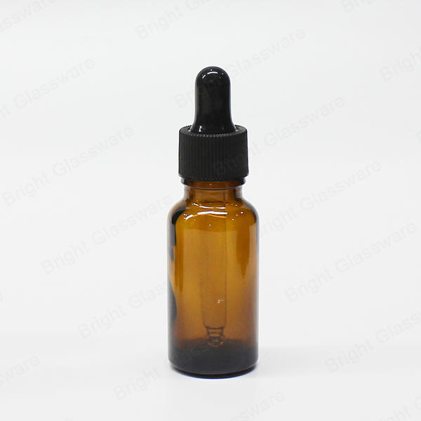Factory Made 5ml 10ml 15ml 20ml 30ml Glass Amber Essential Oil Bottle With Dropper Lid