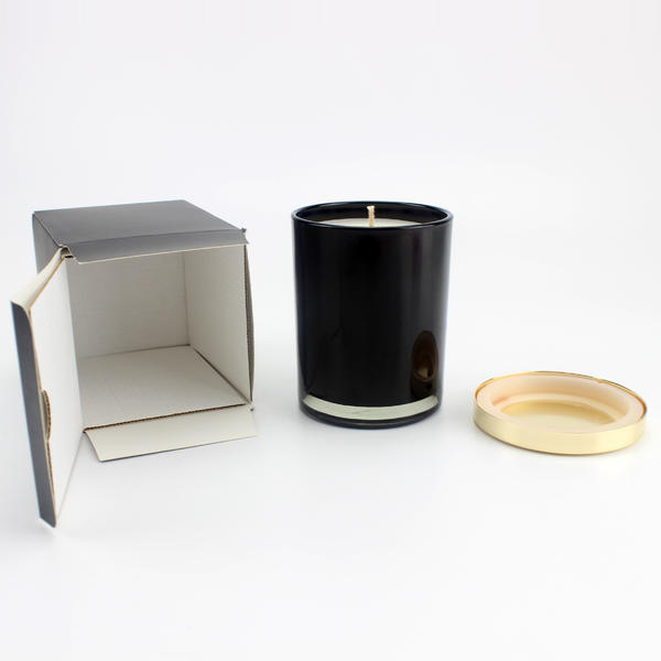 Factory Manufacture Top Quality Black And White Kraft Paper Candle Jar Boxes Wholesale